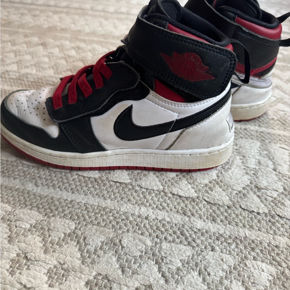 Nike Air Jordan Kids Black and Red High-Top Sneakers - Picture 4 of 4